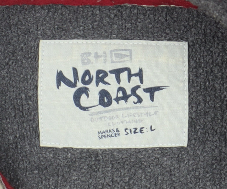 Marks and Spencer Men's Grey 1/2 Zip Regular Sweatshirt