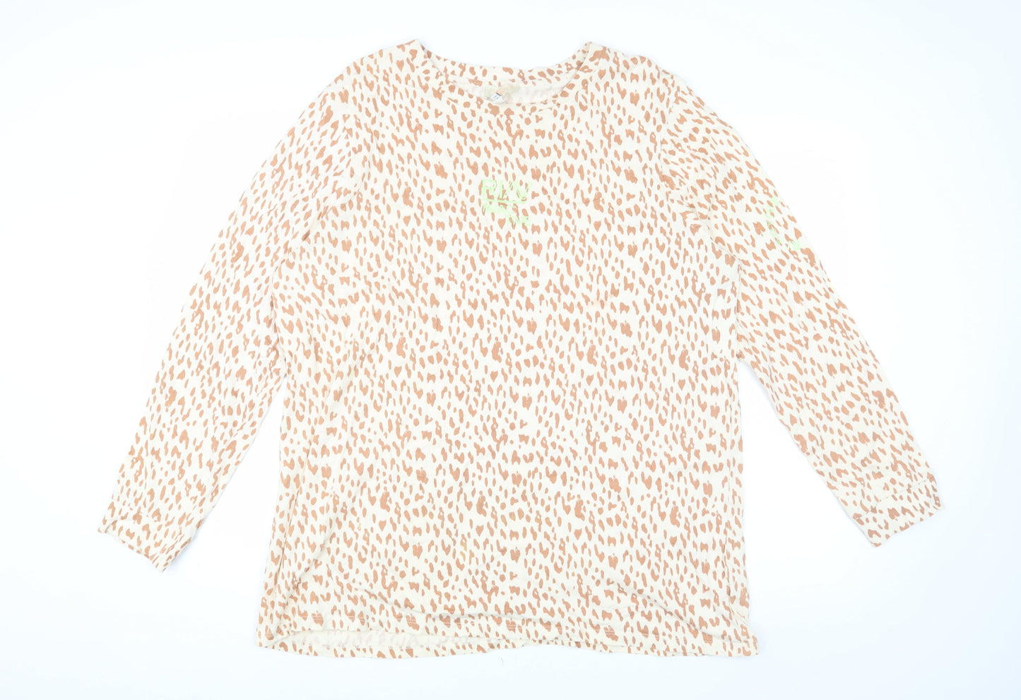 River Island Women's Animal Print Long Sleeve Top L