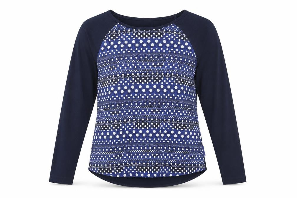 B by Ted Baker Women's Blue Polka Dot Tee