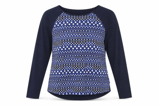 B by Ted Baker Women's Blue Polka Dot Tee