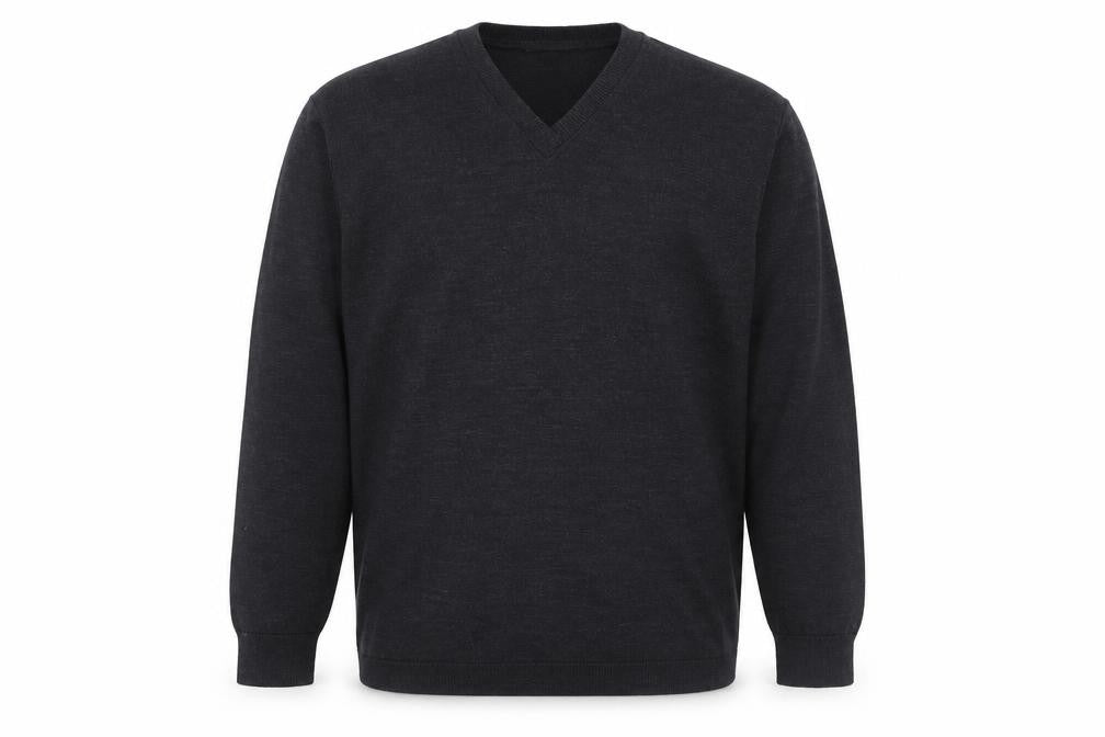 On Off Men's Black Pullover Jumper L V-Neck
