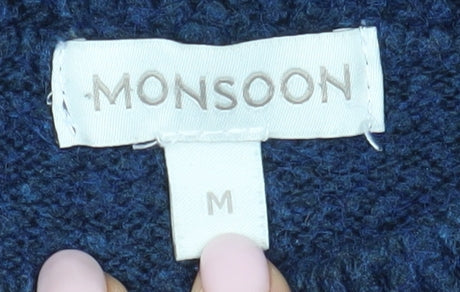 Monsoon Women's Blue Knit Pullover Jumper M