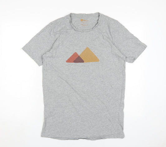 Berghaus Men's Grey Graphic Printed Cotton T-Shirt Size L