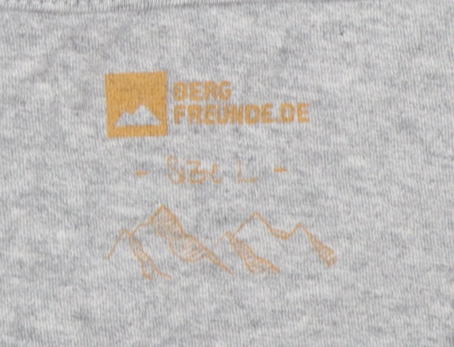 Berghaus Men's Grey Graphic Printed Cotton T-Shirt Size L