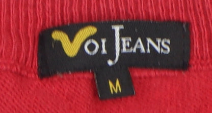 Voi Jeans Men's Red Crew Neck Pullover Jumper M
