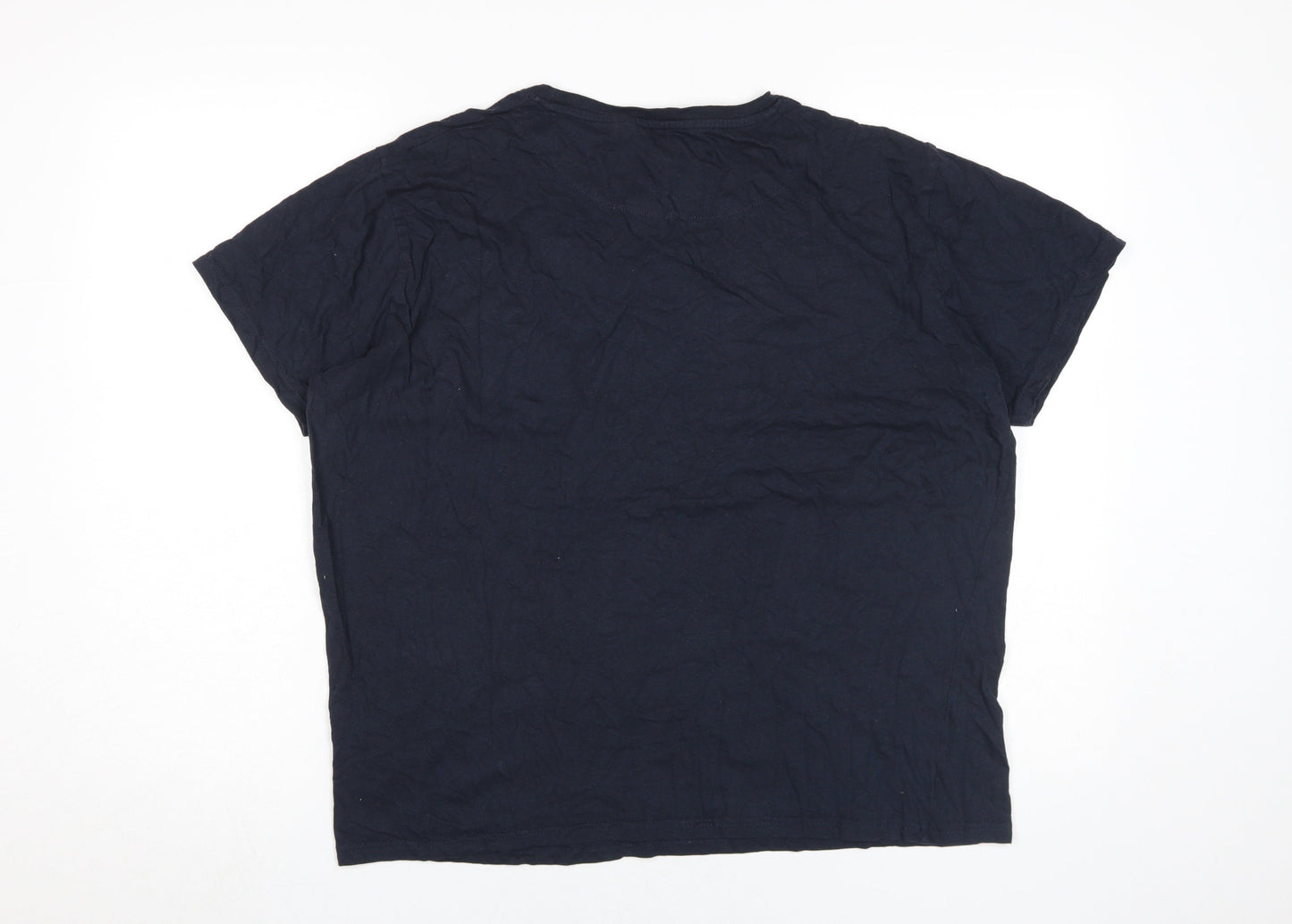 Brave Soul Men's Blue Crew Neck T-Shirt, L, Cotton