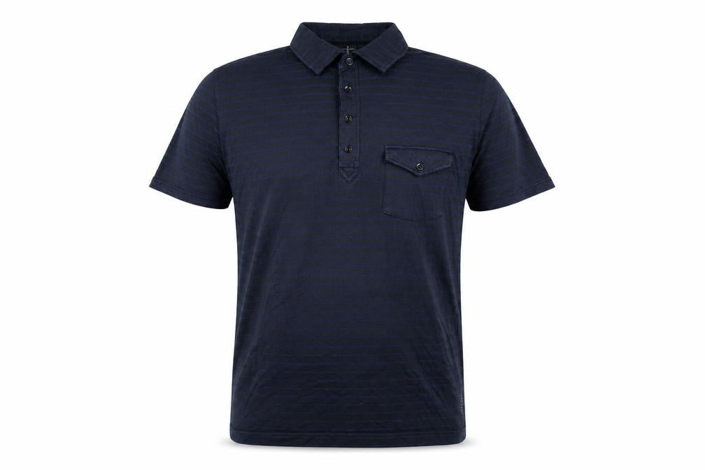 Jasper Conran Men's Blue Striped Polo Shirt L