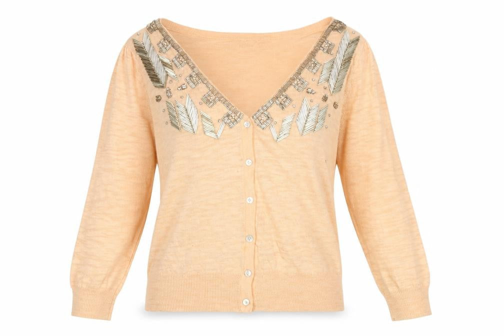 River Island Women's Beige Cardigan Size 10