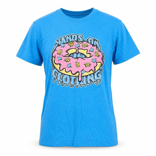 Hands Womens On Clothing Blue T-Shirt S Casual