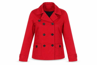 Laura Ashley Red Women's Pea Coat Jacket Size 10