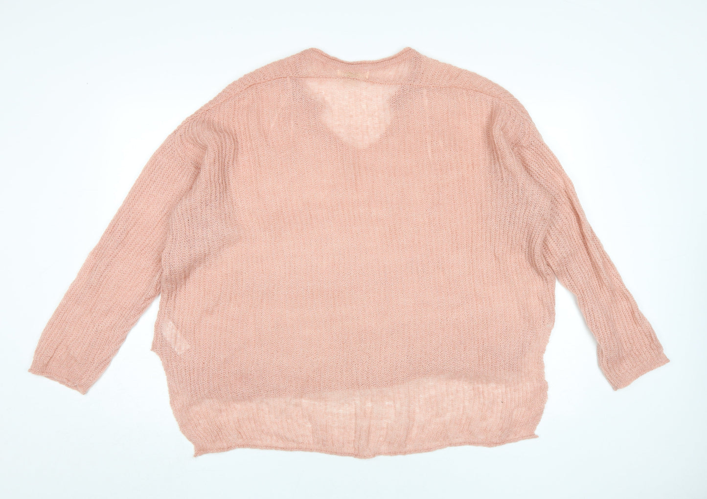 JCL Women's Pink Relaxed Pullover Jumper, One Size