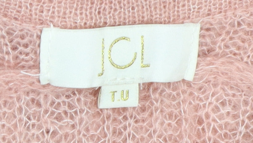 JCL Women's Pink Relaxed Pullover Jumper, One Size