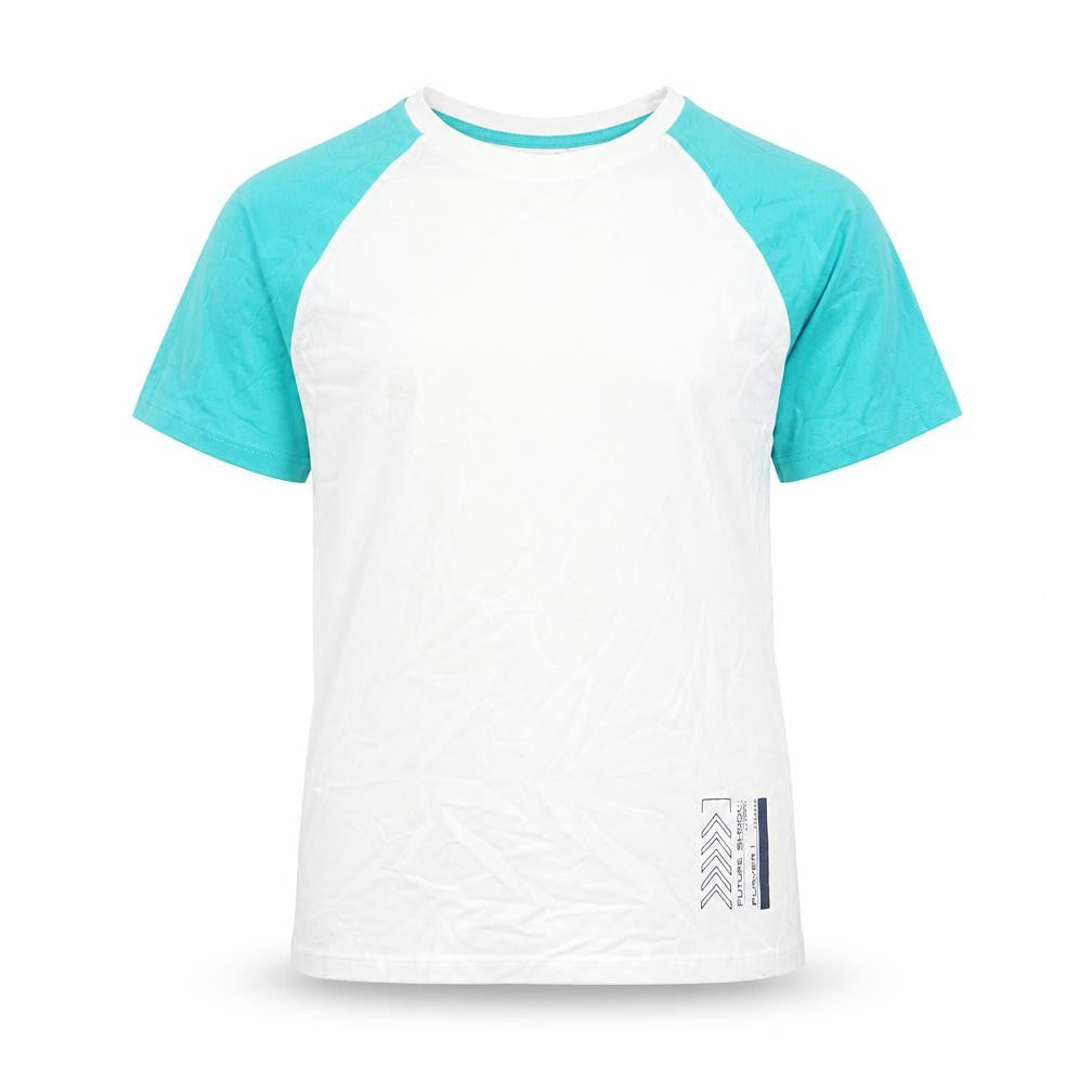 Marks & Spencer Boys White Blue T-Shirt 9-10 Years