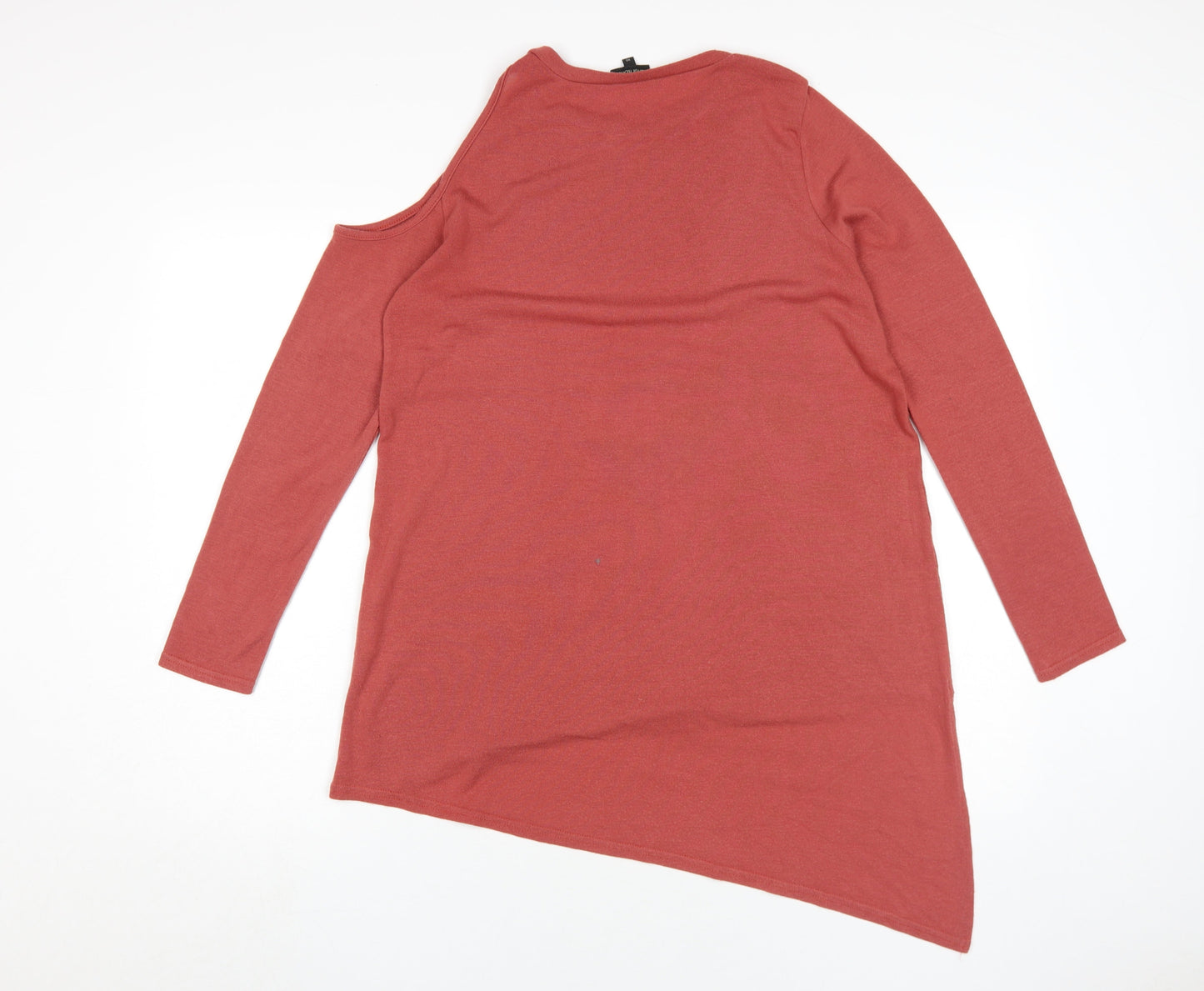 River Island Women's Red Asymmetrical T-Shirt Size 10