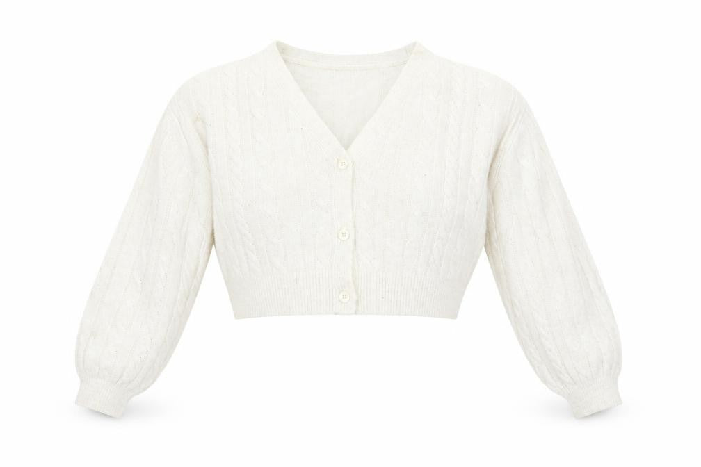 ASOS Women's Ivory V-Neck Cardigan Size 10