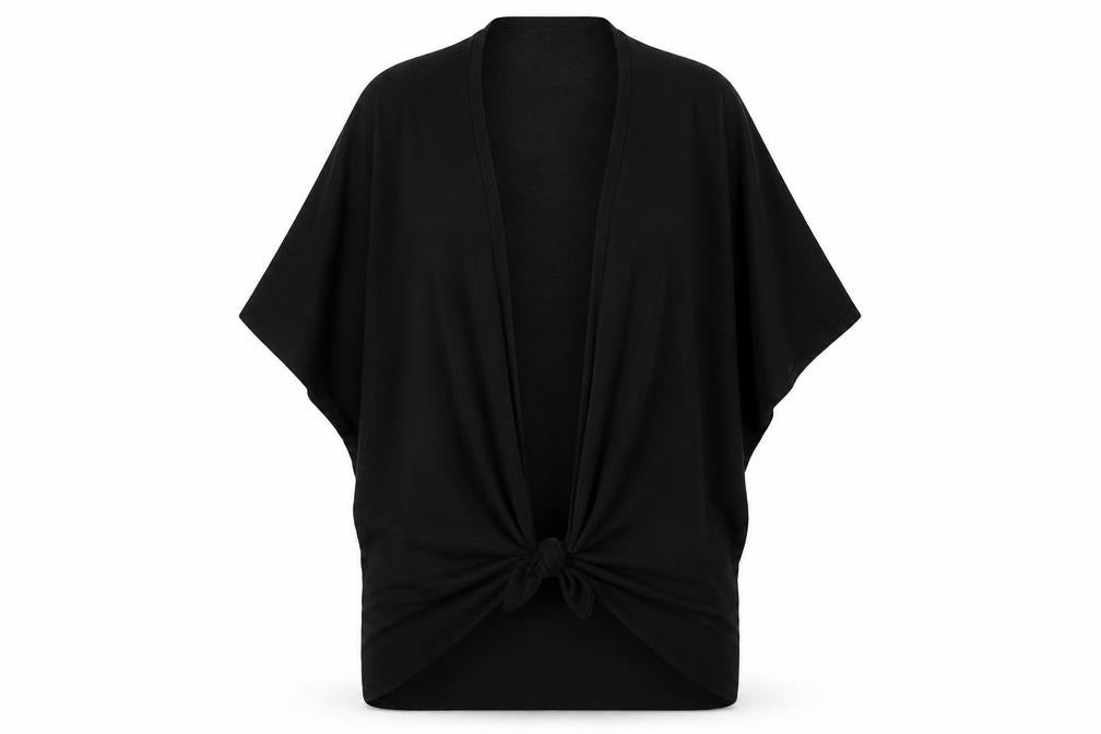 Rococo Women's Black Cape Jumper M - Elegant Knit Style