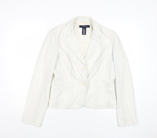 Jones Wear Women's Ivory Pinstripe Blazer Size 10