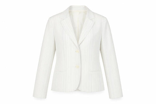 Jones Wear Women's Ivory Pinstripe Blazer Size 10