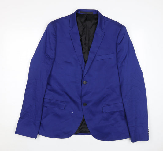 Topman Men’s Blue Slim Fit Blazer 44 - Casual Elegance