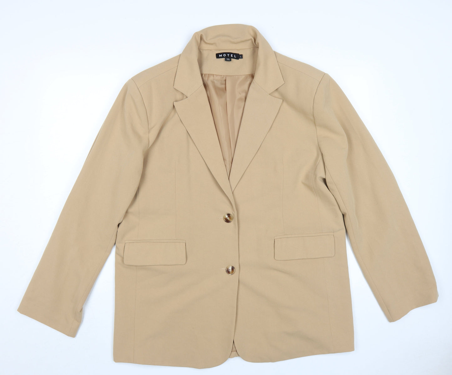 Motel Women's Beige Blazer Large Business Casual