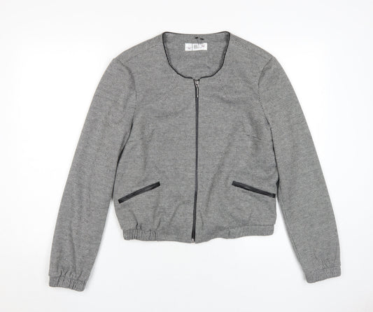 BAF Women's Grey Check Basic Jacket, Size 12