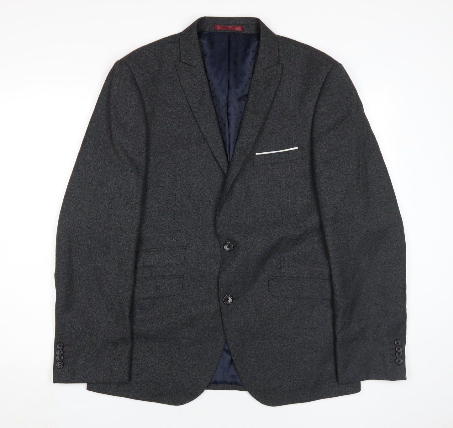 Burton Mens Black Slim Fit Blazer for Men Size 40R