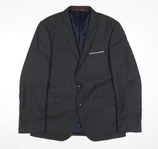 Burton Mens Black Slim Fit Blazer for Men Size 40R