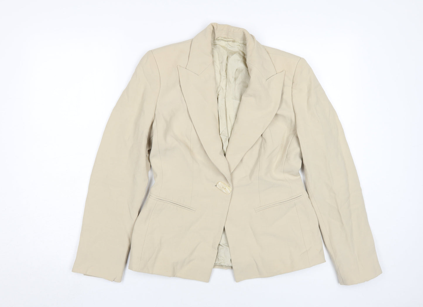 Marks and Spencer Women's Beige Blazer Size 10