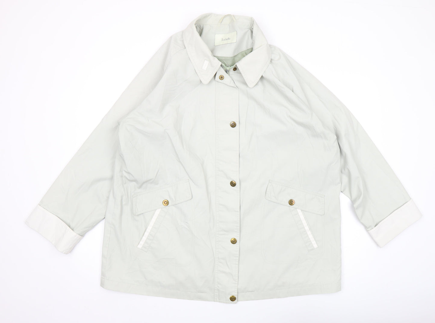 Isabelle Women's Grey Mid-Length Basic Jacket Size 20