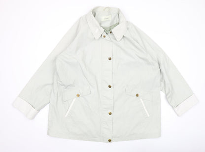 Isabelle Women's Grey Mid-Length Basic Jacket Size 20