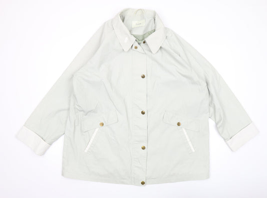 Isabelle Women's Grey Mid-Length Basic Jacket Size 20