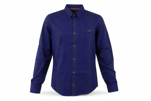 Luke Men's Slim Fit Blue Button-Up Shirt, Size S