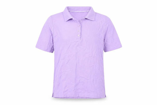 ISLE Women's Purple Polo Shirt S Casual Short Sleeve