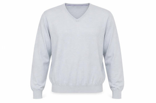 Marcus Law Men's Grey Wool V-Neck Pullover Jumper L