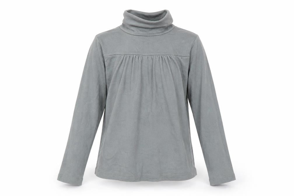 Zef Grey Girls Pullover Casual High Neck Top, Size 10