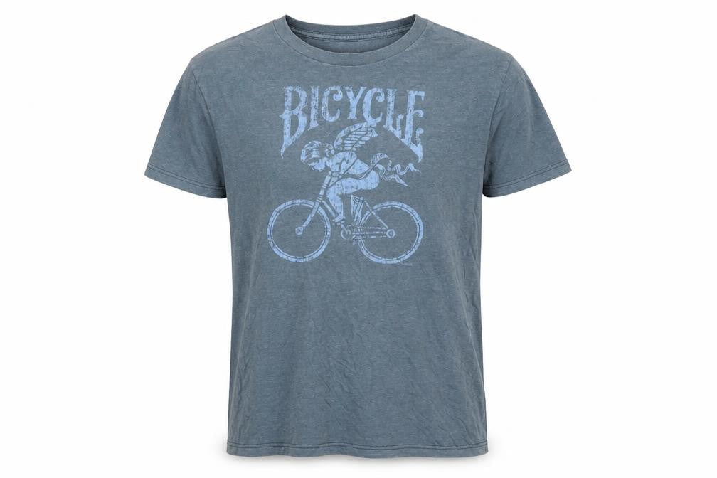 Bicycle Men's Blue Graphic T-Shirt M