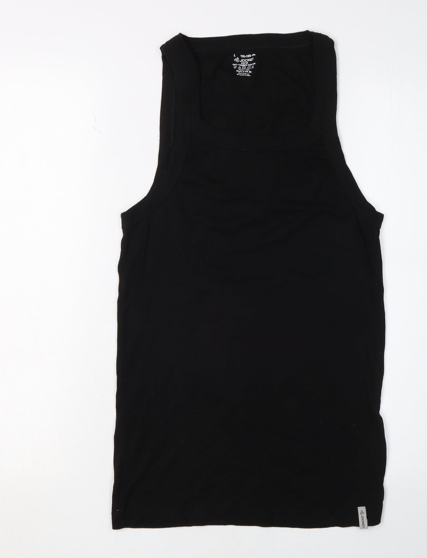 Jockey Black Tank Top, Unisex Adults L, Basic Style