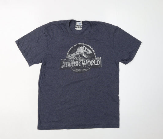 Boys Blue Jurassic World Graphic T-Shirt L