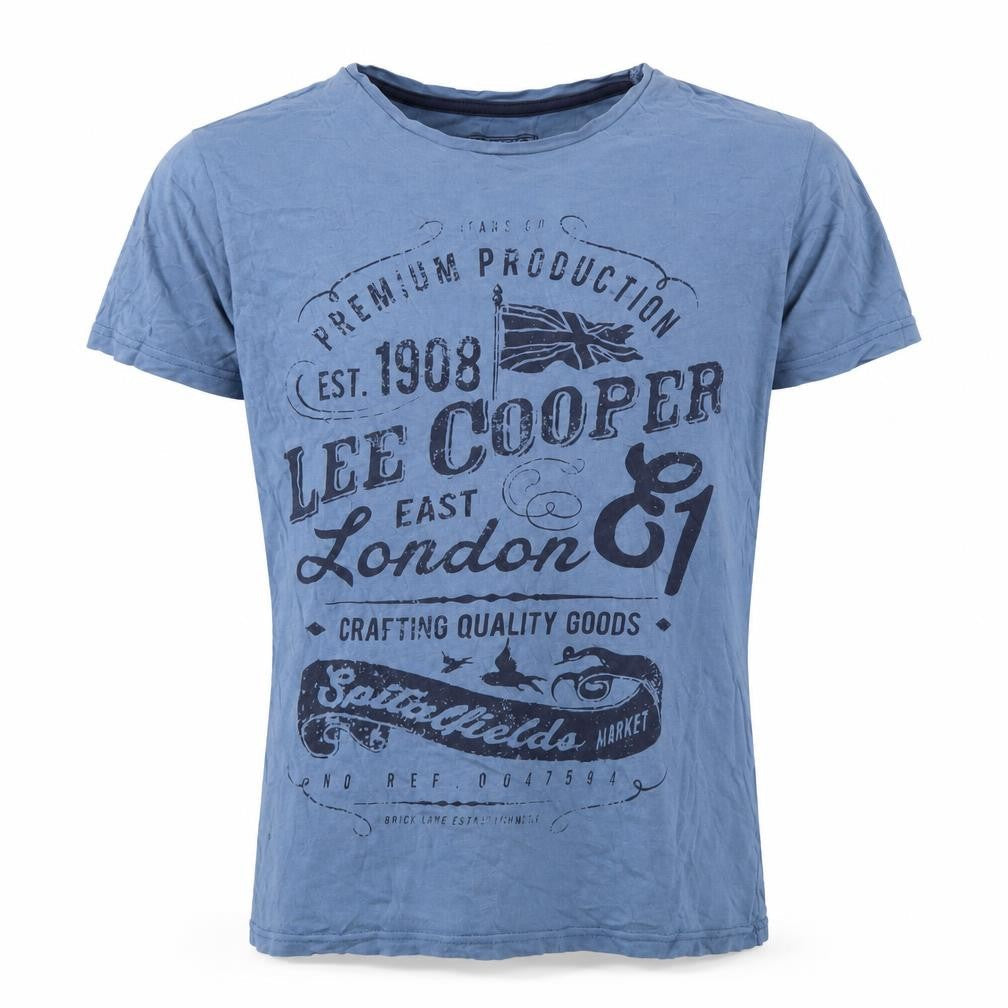 Lee Cooper Men's Blue Graphic T-Shirt, Size S