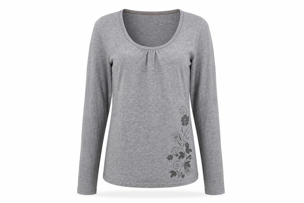Peter Storm Womens Grey Long Sleeve Basic Top Size 8