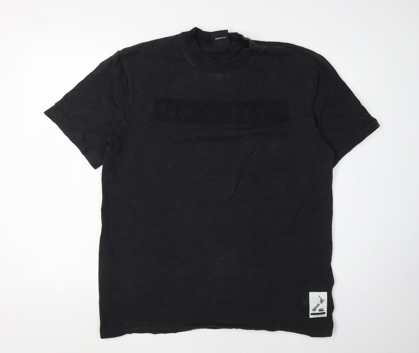 Canterbury Men's Black Crew Neck T-Shirt, Size M