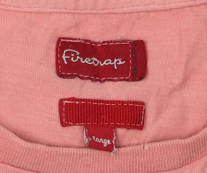 Firetrap Men's Pink Crew Neck T-Shirt, Size L, Casual Fit