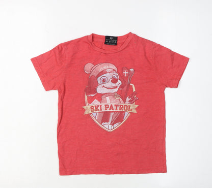 UP Boys Red Ski Patrol T-Shirt 4 Years Jersey Graphic