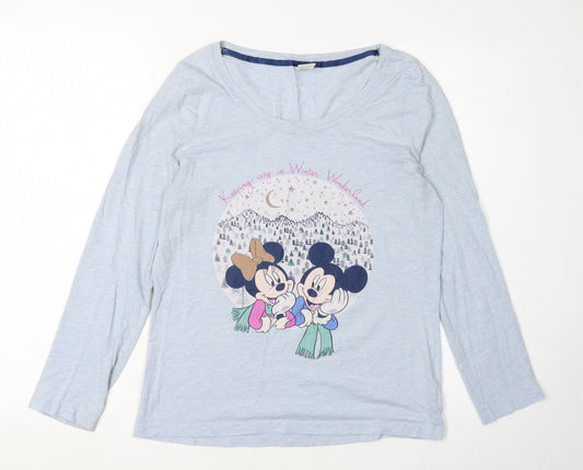 Disney Women's Blue Jersey T-Shirt Size 10