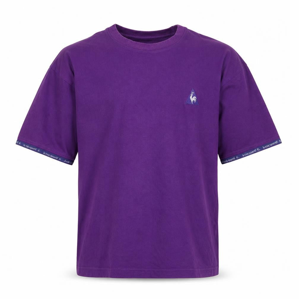 Le Coq Sportif Men's Purple T-Shirt, Size S, Regular Fit