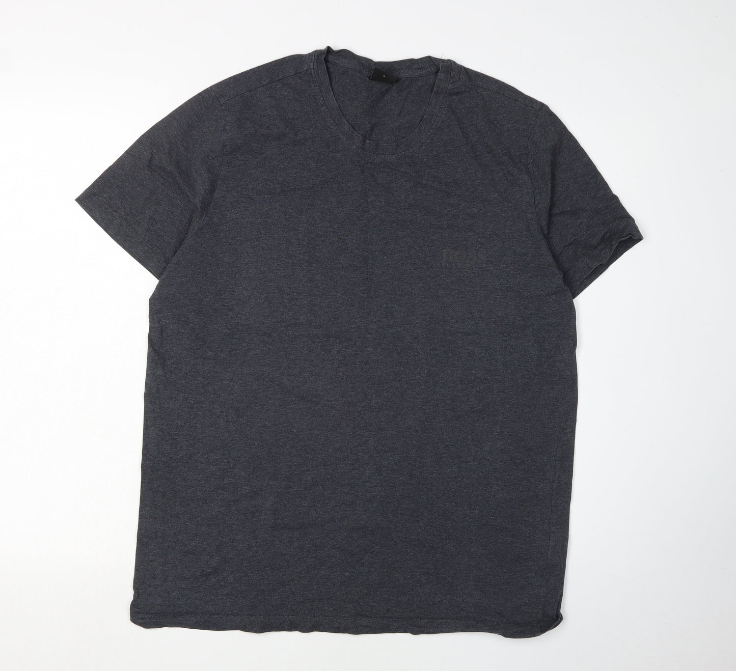 Hugo Boss Men's Grey Cotton T-Shirt, Large