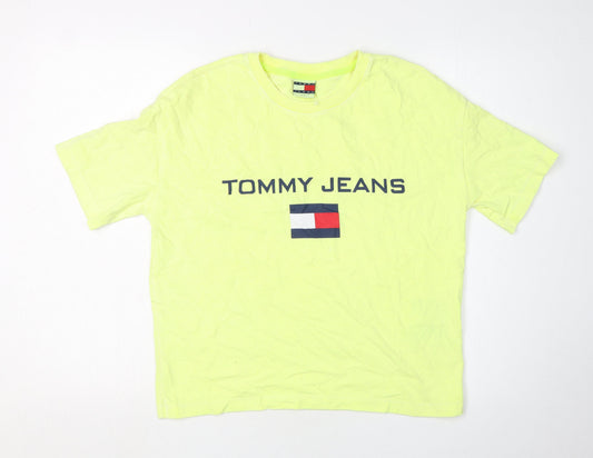Tommy Jeans Unisex Yellow T-Shirt, Size S, Casual