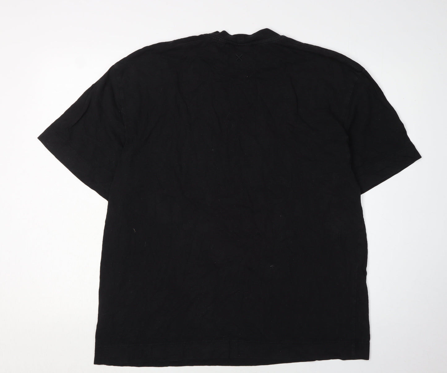 COLLUSION Men's Black 2XL Short Sleeve T-Shirt