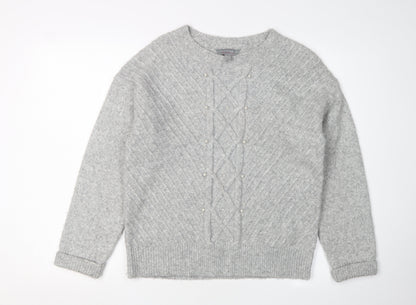 Dorothy Perkins Women's Grey Pullover Jumper Size 10