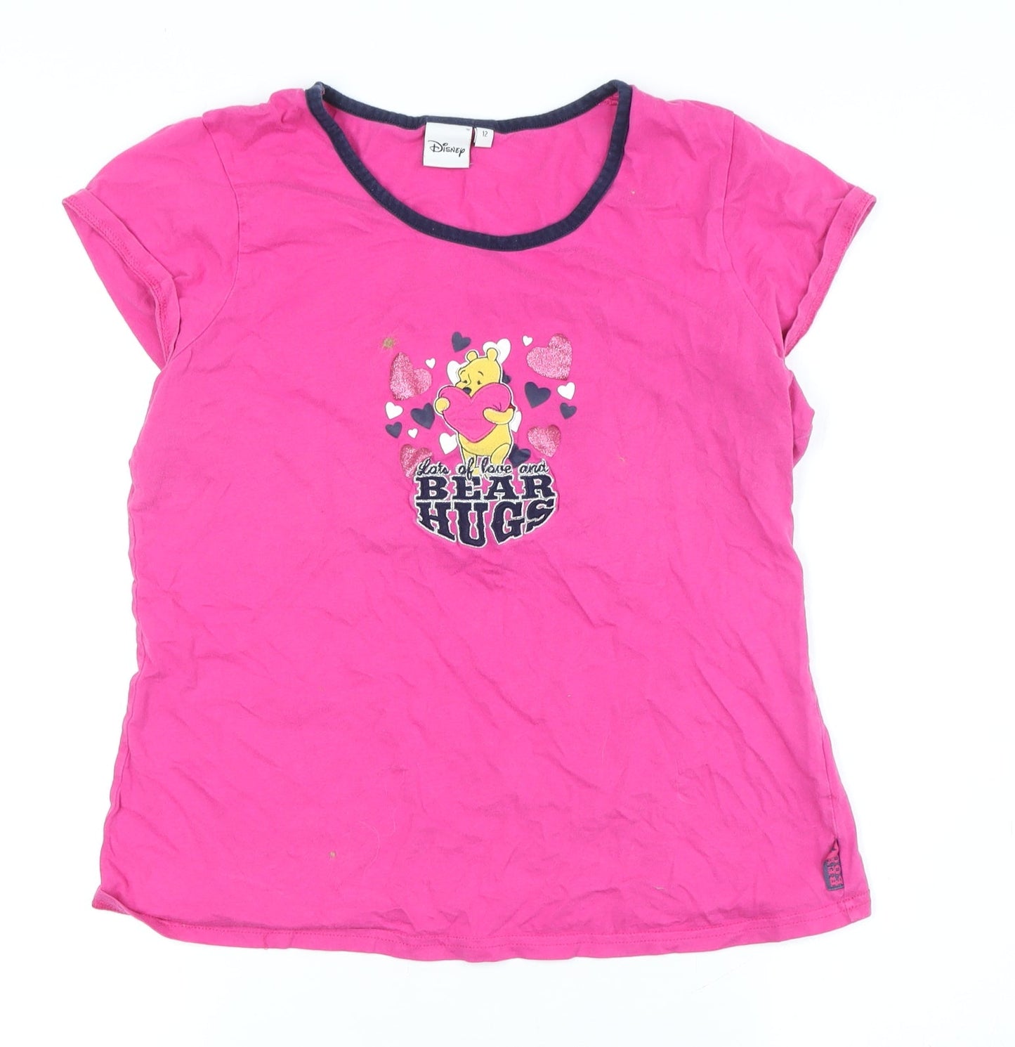 Disney Women's Pink Pyjama Top Size 12